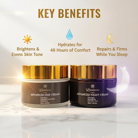 Luminous Care Anti-Aging Day & Night Face Cream Duo | Retinol + Hyaluronic Acid - Picture 2 of 8